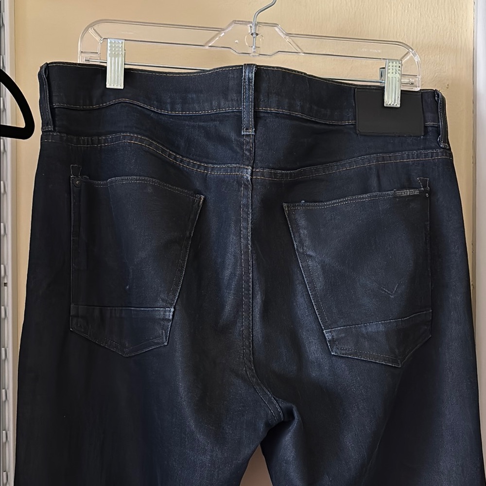 Hudson Byron Five Pocket Straight Men's Dark Navy Jeans - Picture 4 of 9